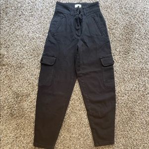 Aritzia Wilfred Cargo Pants High Rise Button Fly